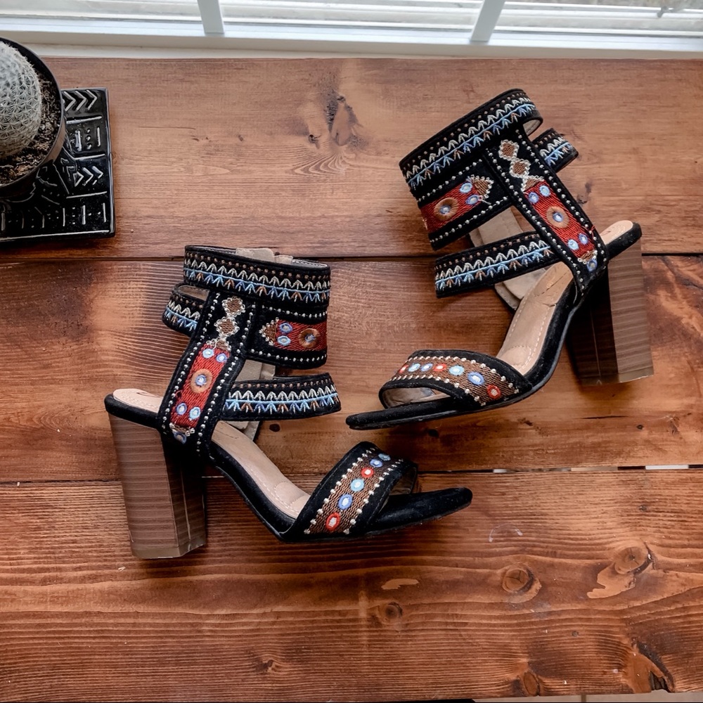 Strappy heels